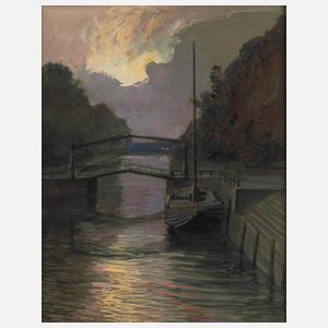 Otto Lambert, Abend am Kanal