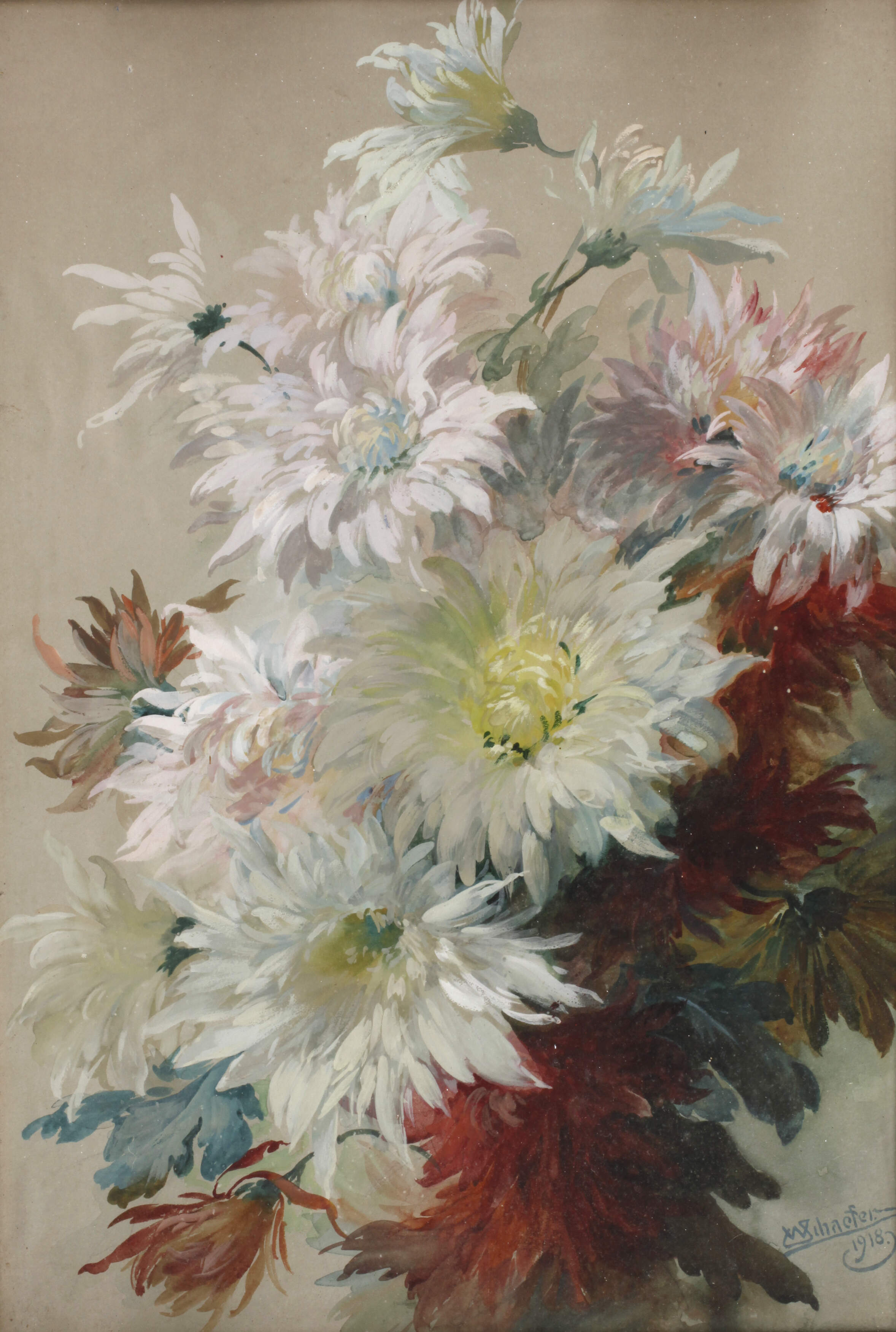 W. Schaefer, Chrysanthemenstillleben