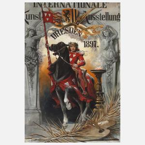 Plakatentwurf Kunstausstellung Dresden 1897