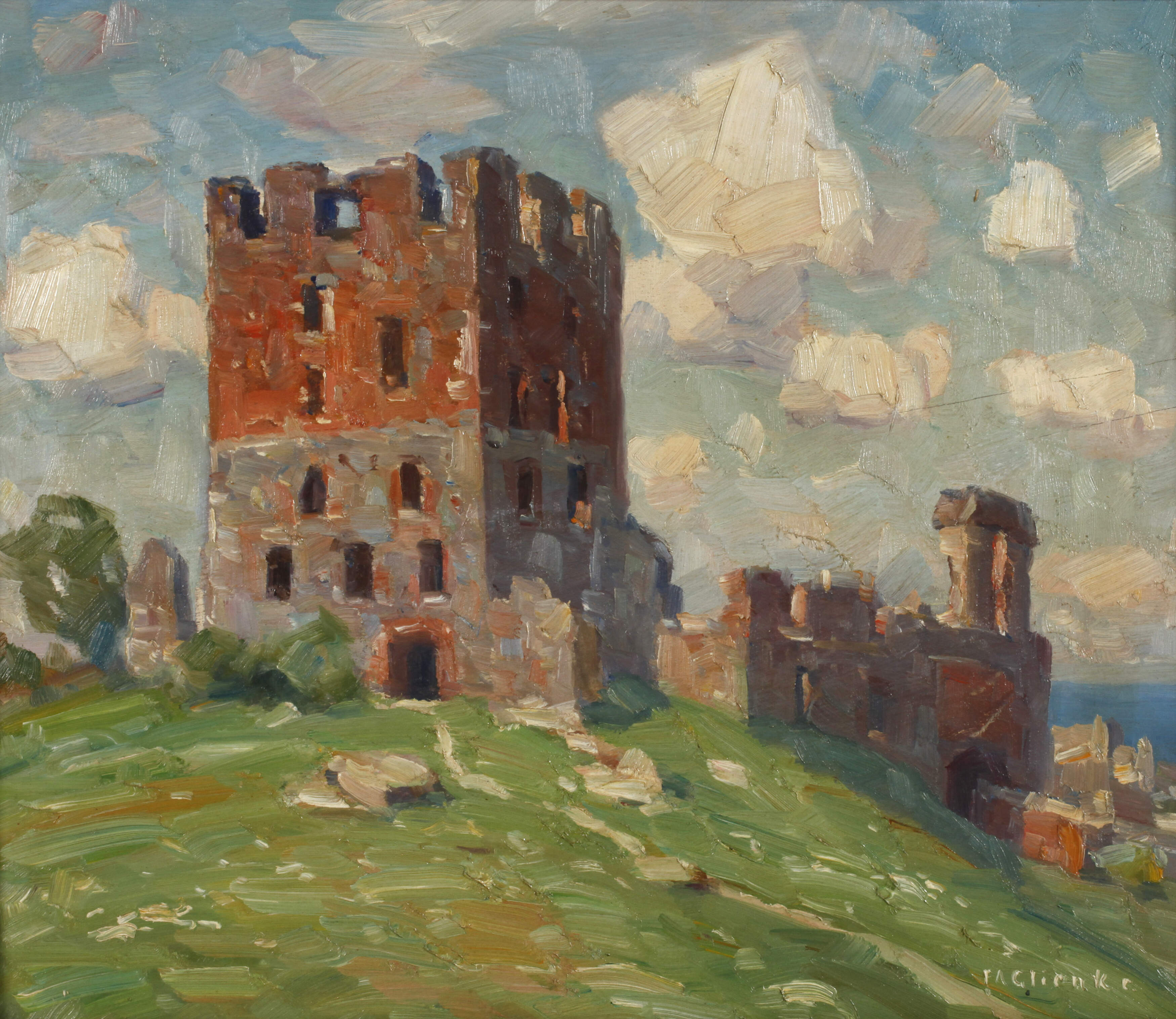 Ferdinand August Glienke, Festung Hammershus auf Bornholm