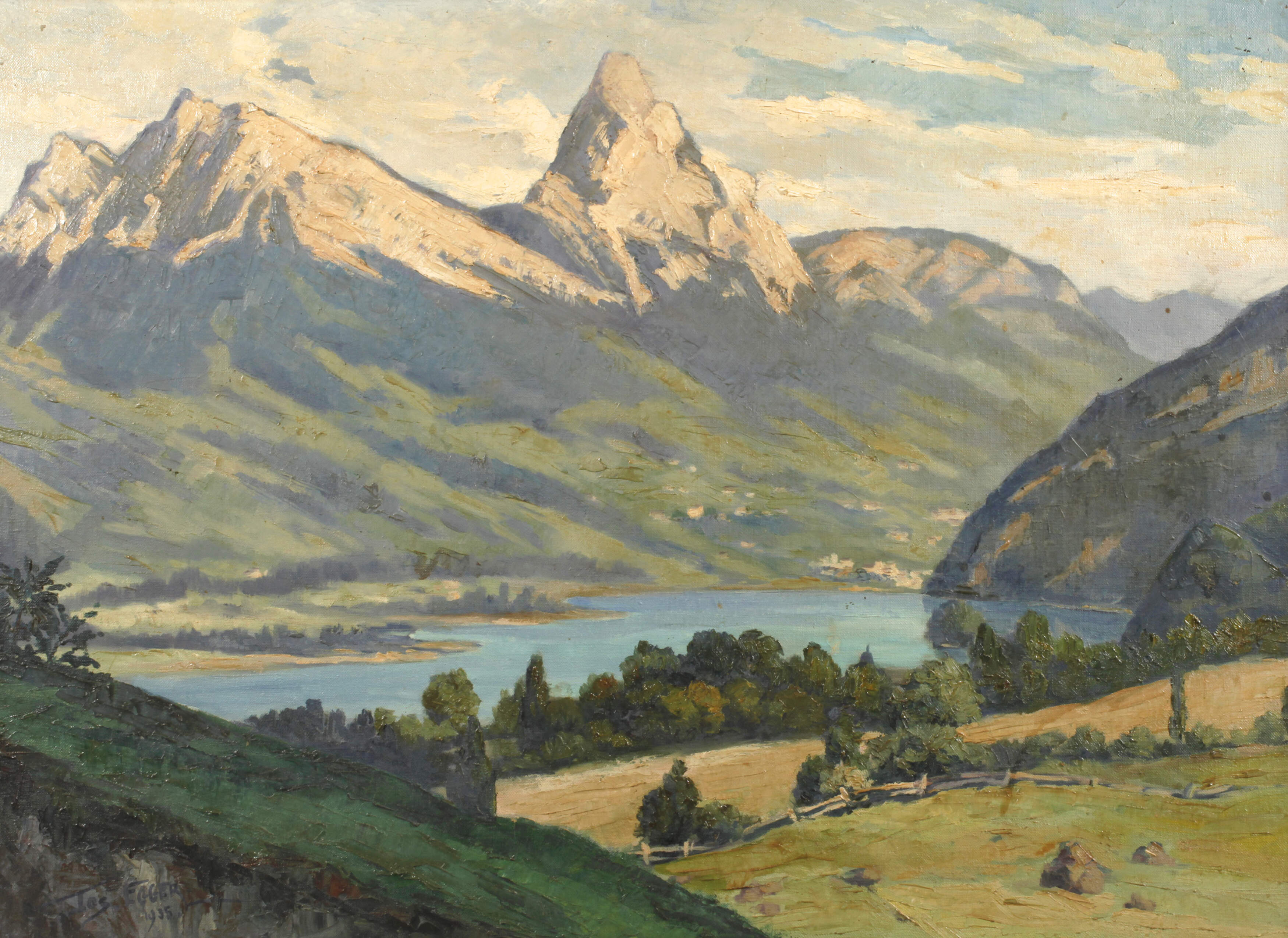 Joseph Egger, Lauerzersee mit Blick auf die Mythen