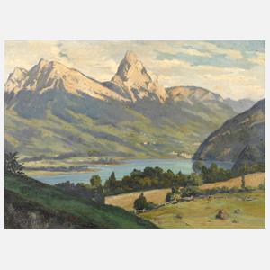 Joseph Egger, Lauerzersee mit Blick auf die Mythen