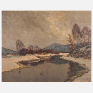 Franz Frankl, Winterliche Flusslandschaft