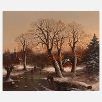 Helmut Kips, "Idyllische Winterlandschaft im Abendrot"111