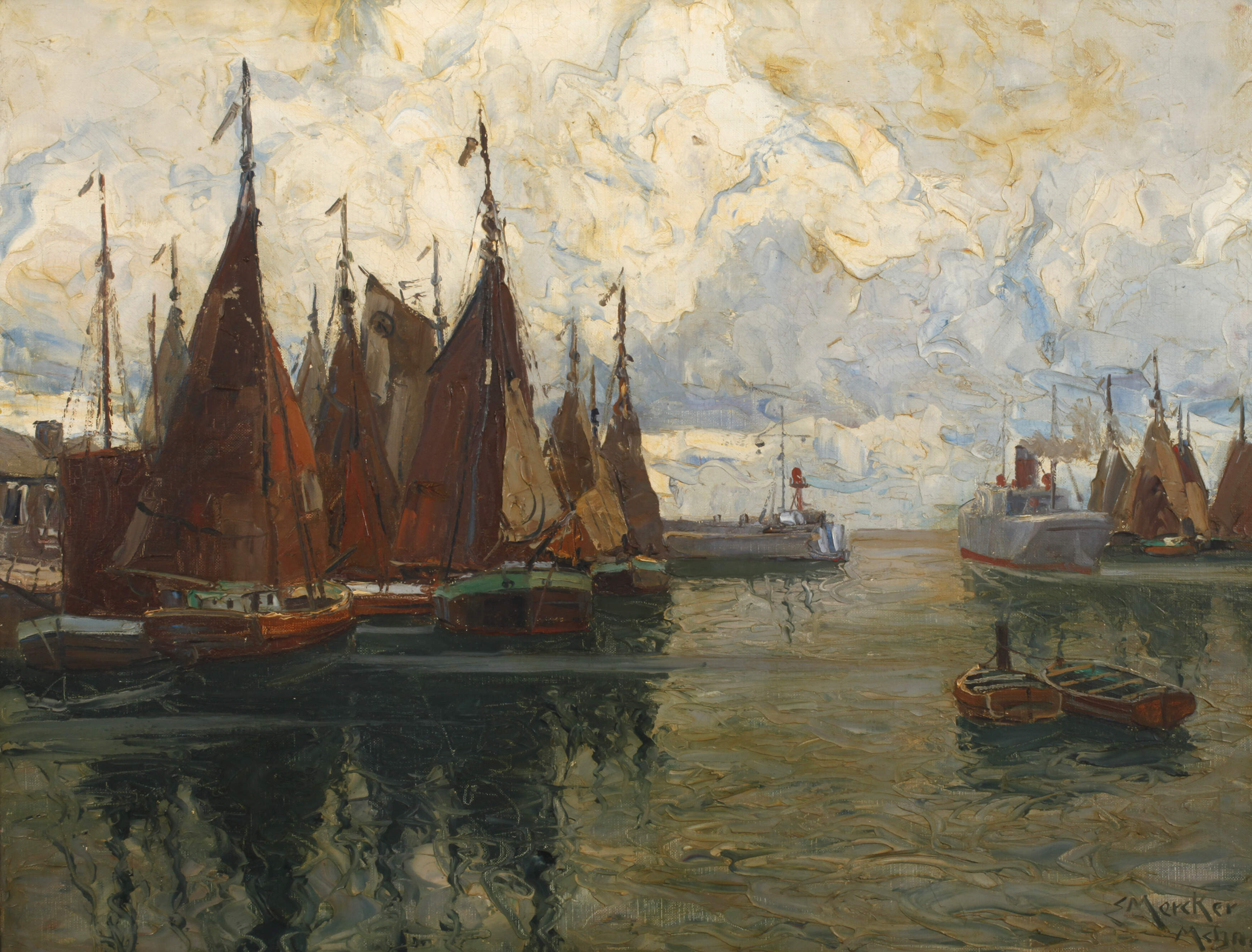 Erich Mercker, "Nordischer Fischerhafen"