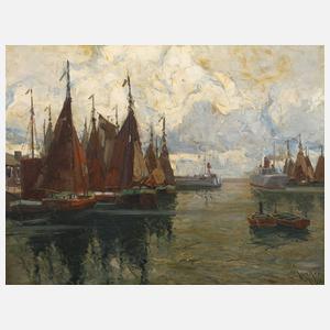 Erich Mercker, "Nordischer Fischerhafen"