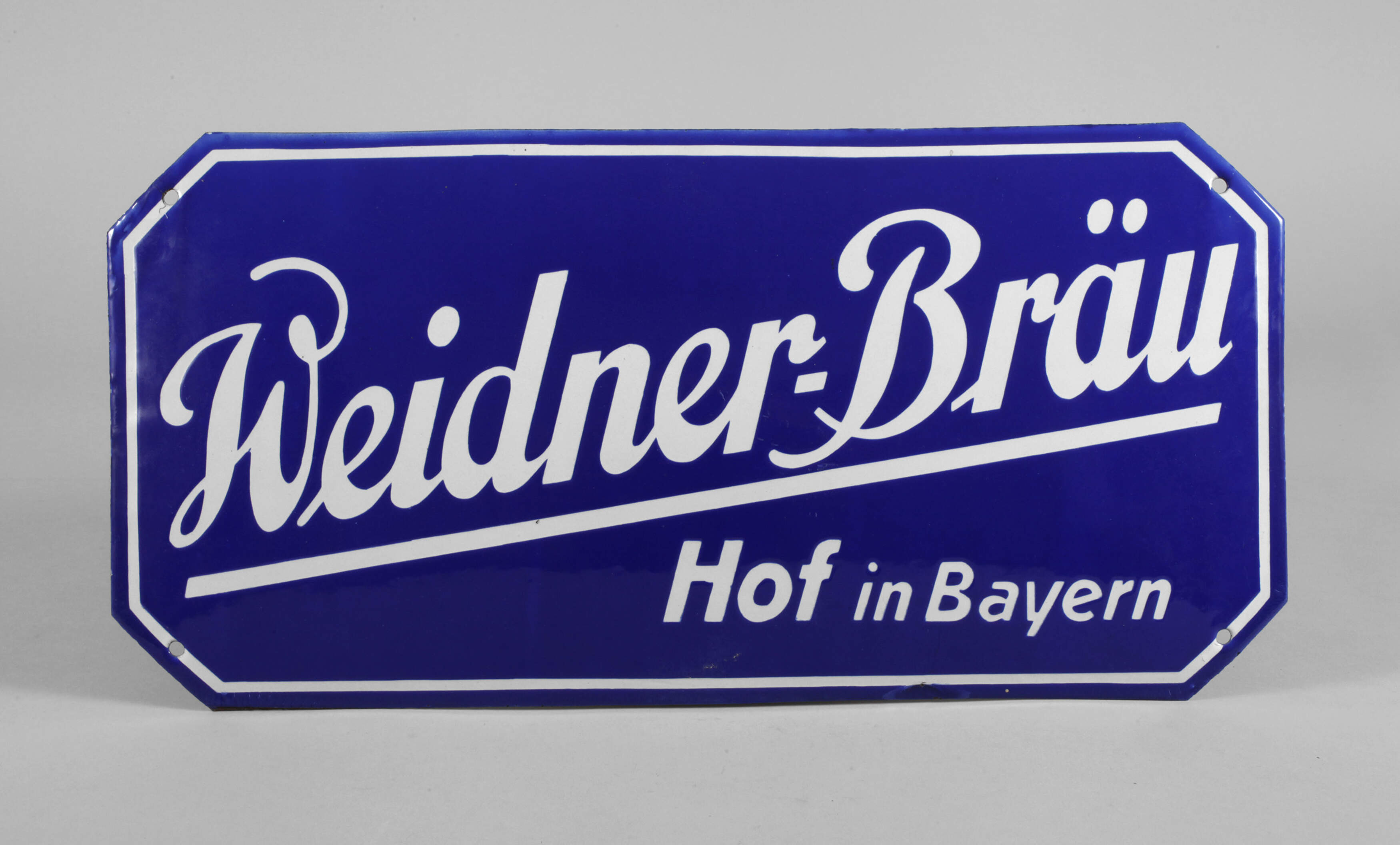 Emailleschild Weidner-Bräu