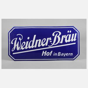 Emailleschild Weidner-Bräu