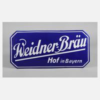 Emailleschild Weidner-Bräu111