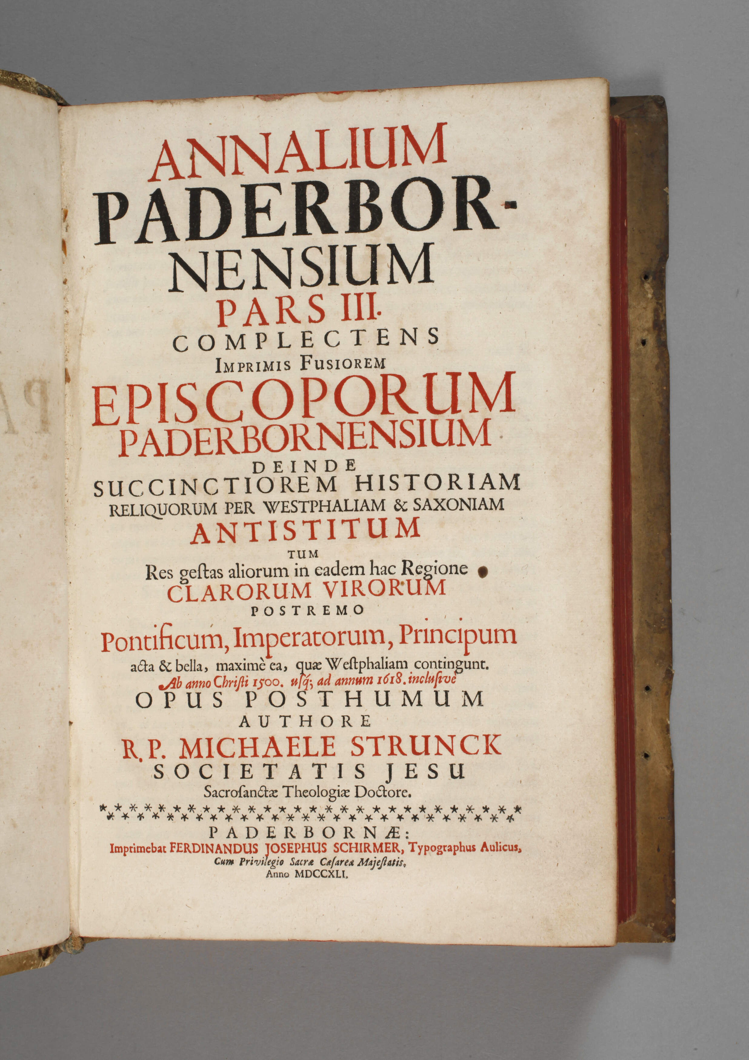 Annalium Paderbornensium Pars III 1741