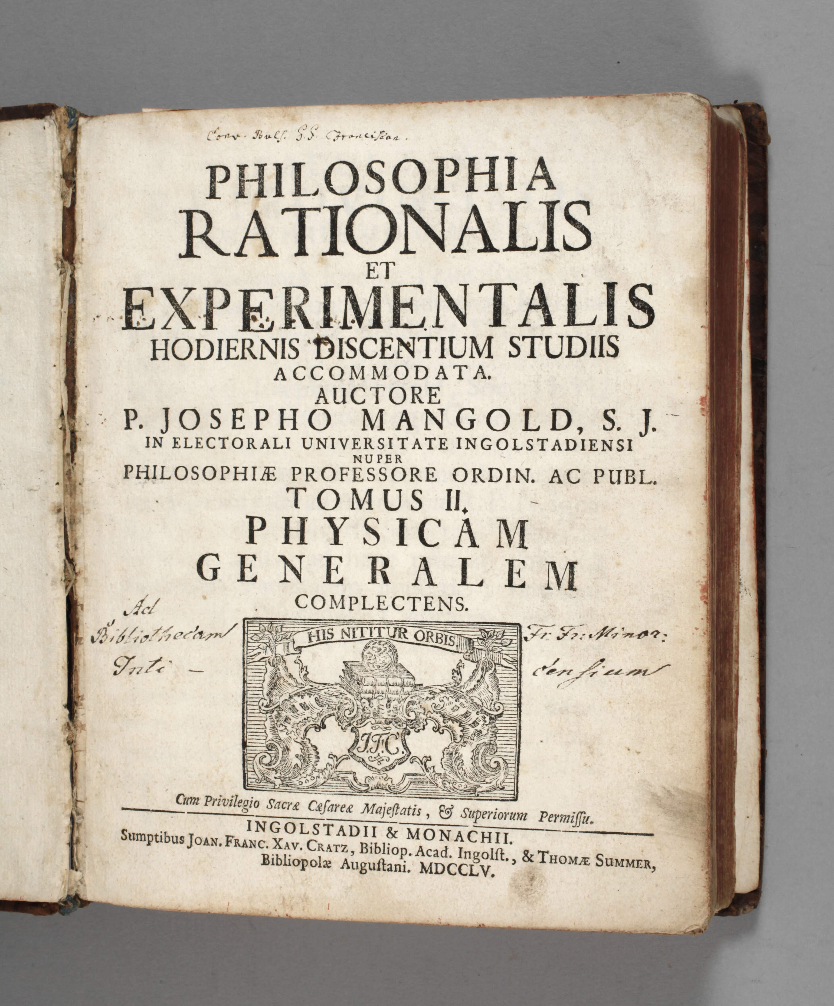 Philosophia Rationalis 1755