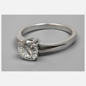 Solitärring mit Brillant von 1,21 ct