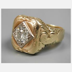 Herrenring mit Diamant von ca. 1,5 ct