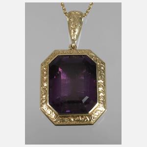 Großer Anhänger mit Amethyst