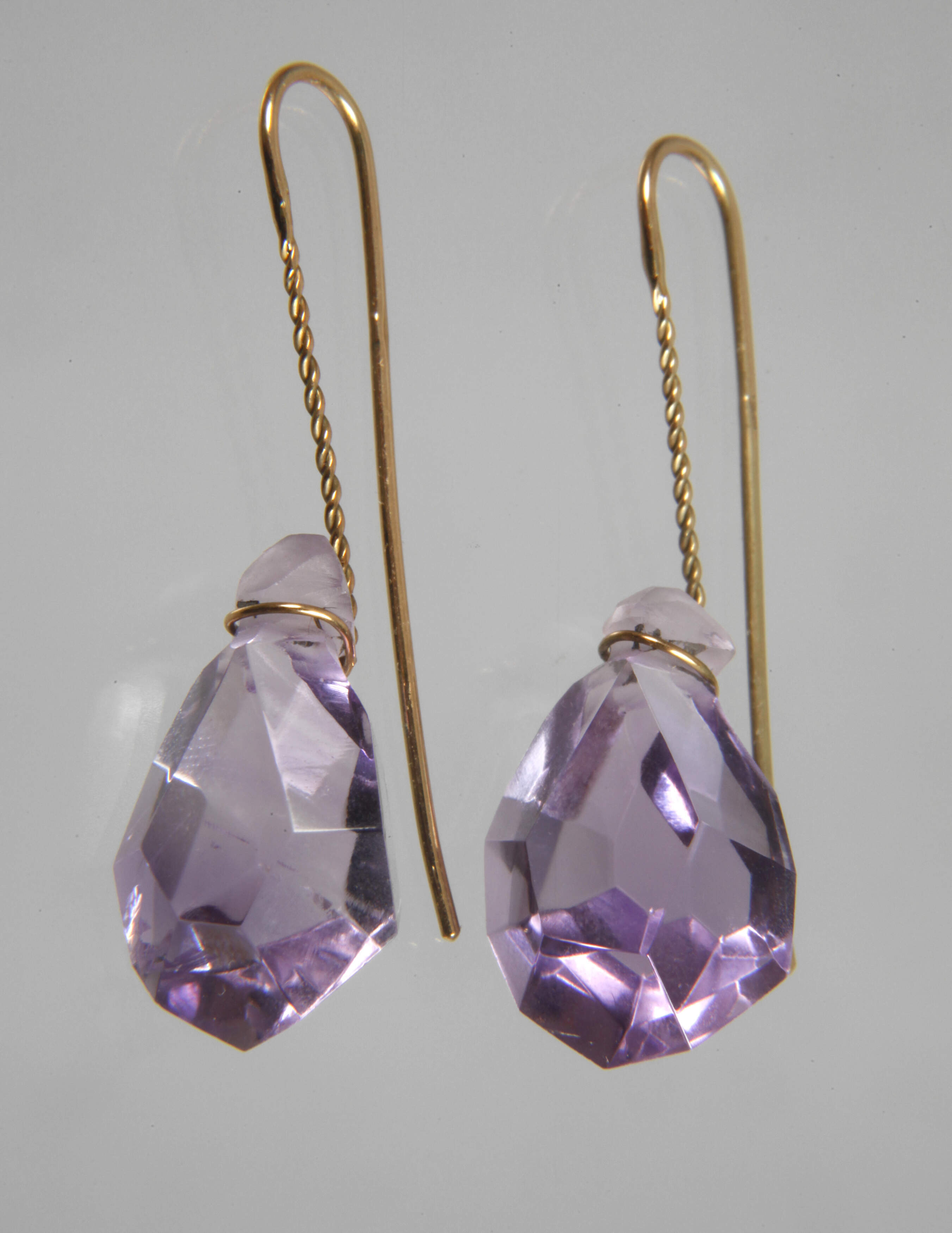 Paar Ohrhänger mit Amethyst