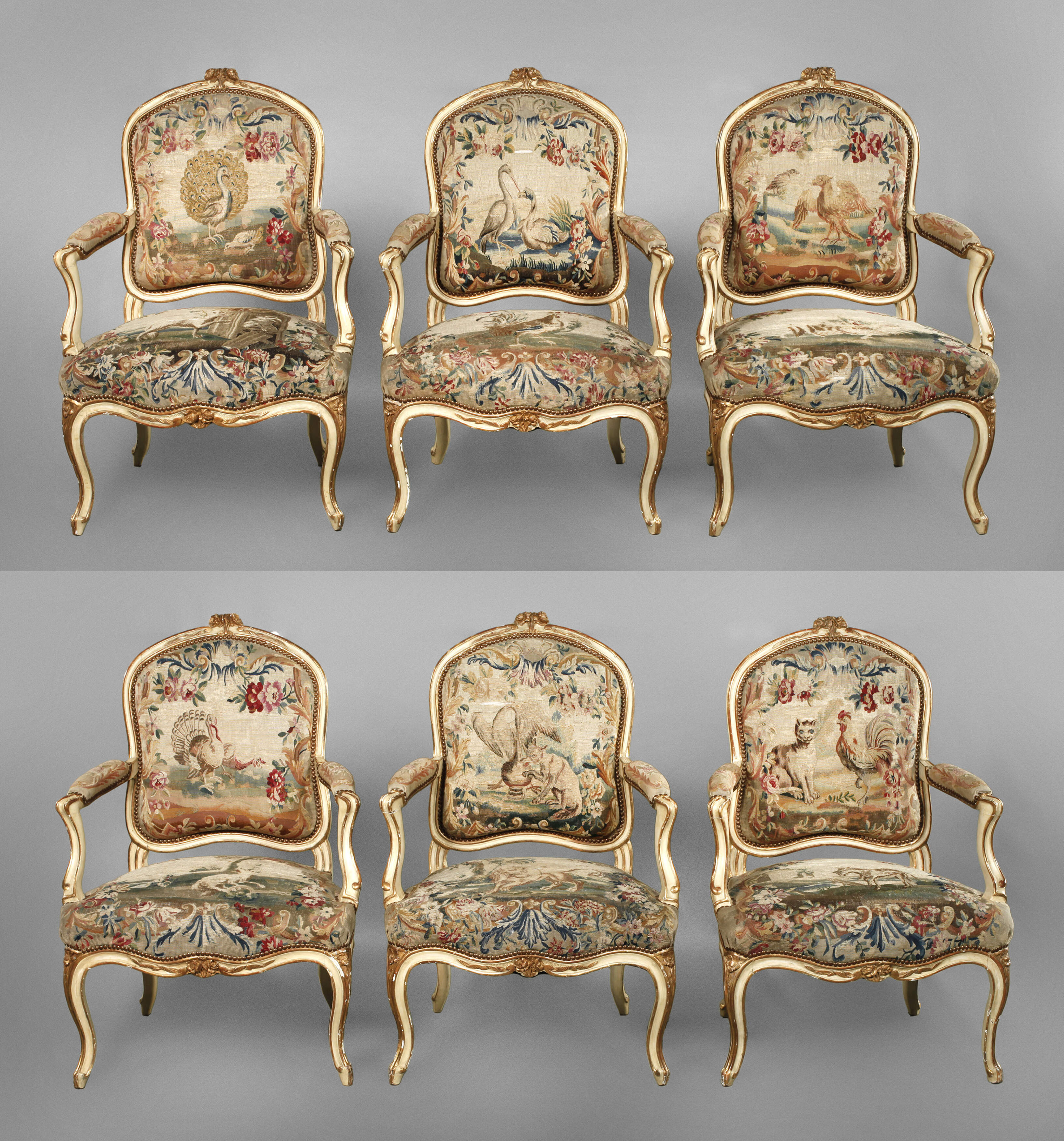 Sechs Louis-XV.-Fauteuils à la Reine