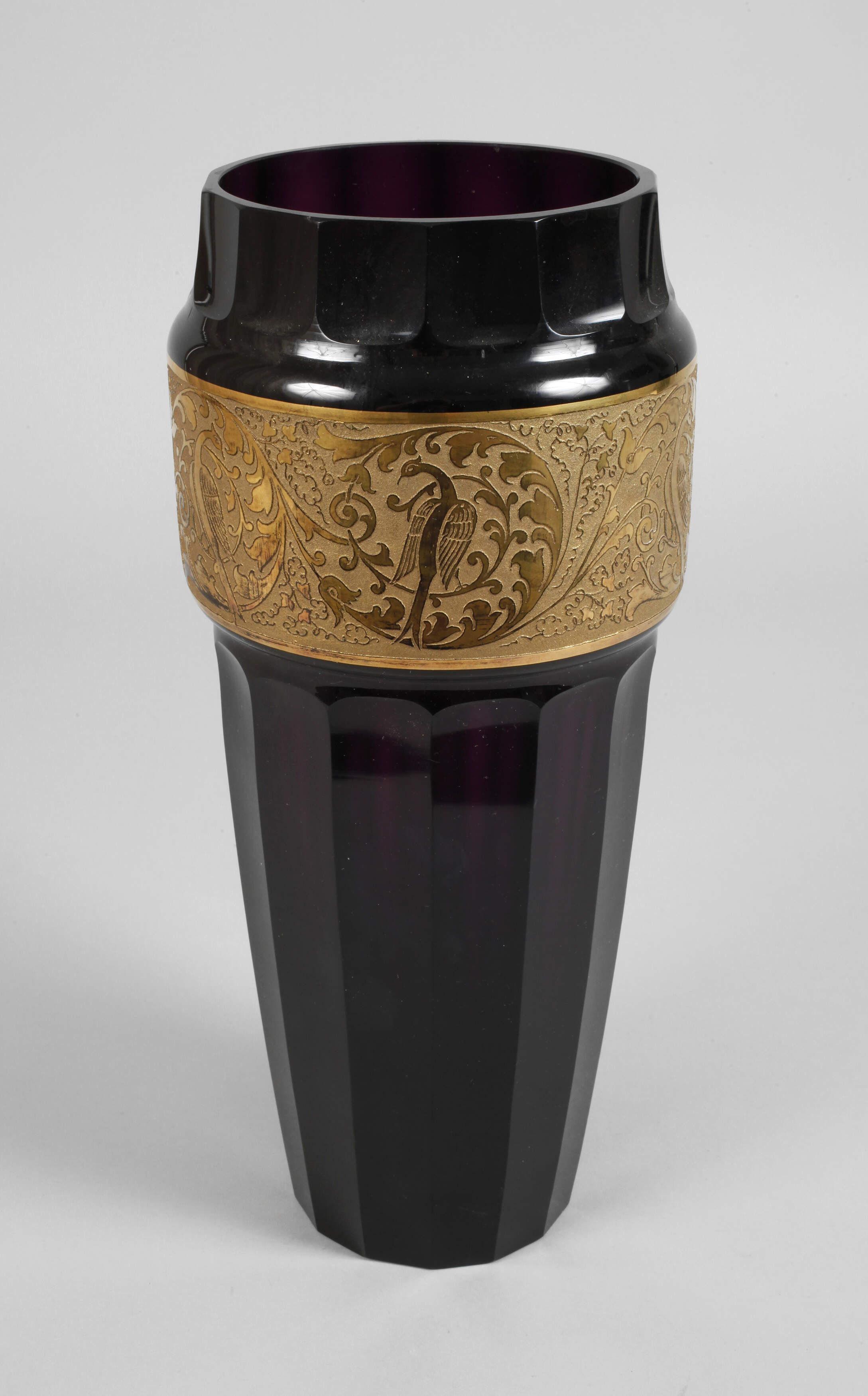 Moser Karlsbad Vase mit Ätzbordüre