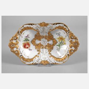 Meissen ovale Prunkschale "Blume 2"