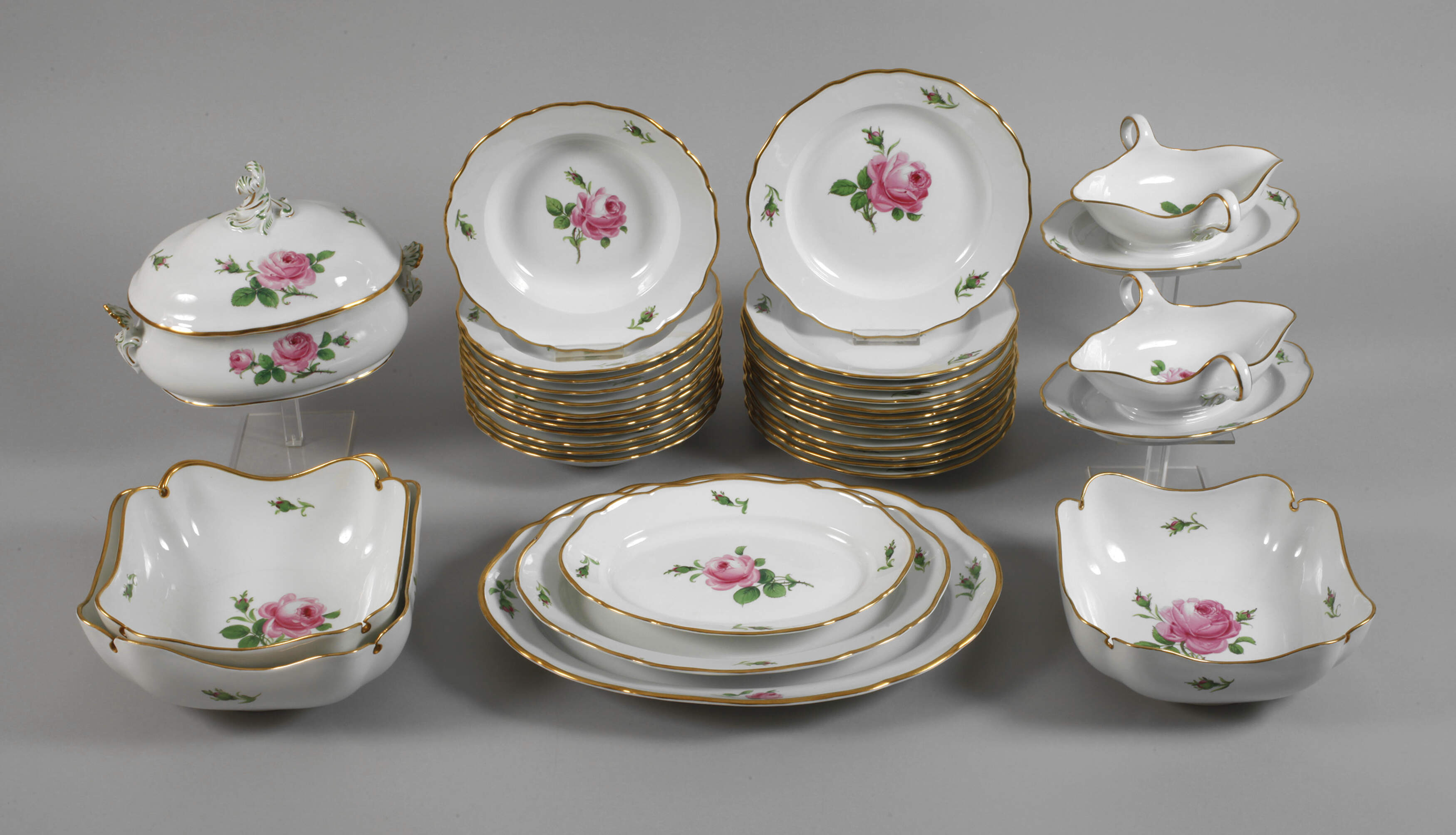 Meissen Speiseservice "Rote Rose"