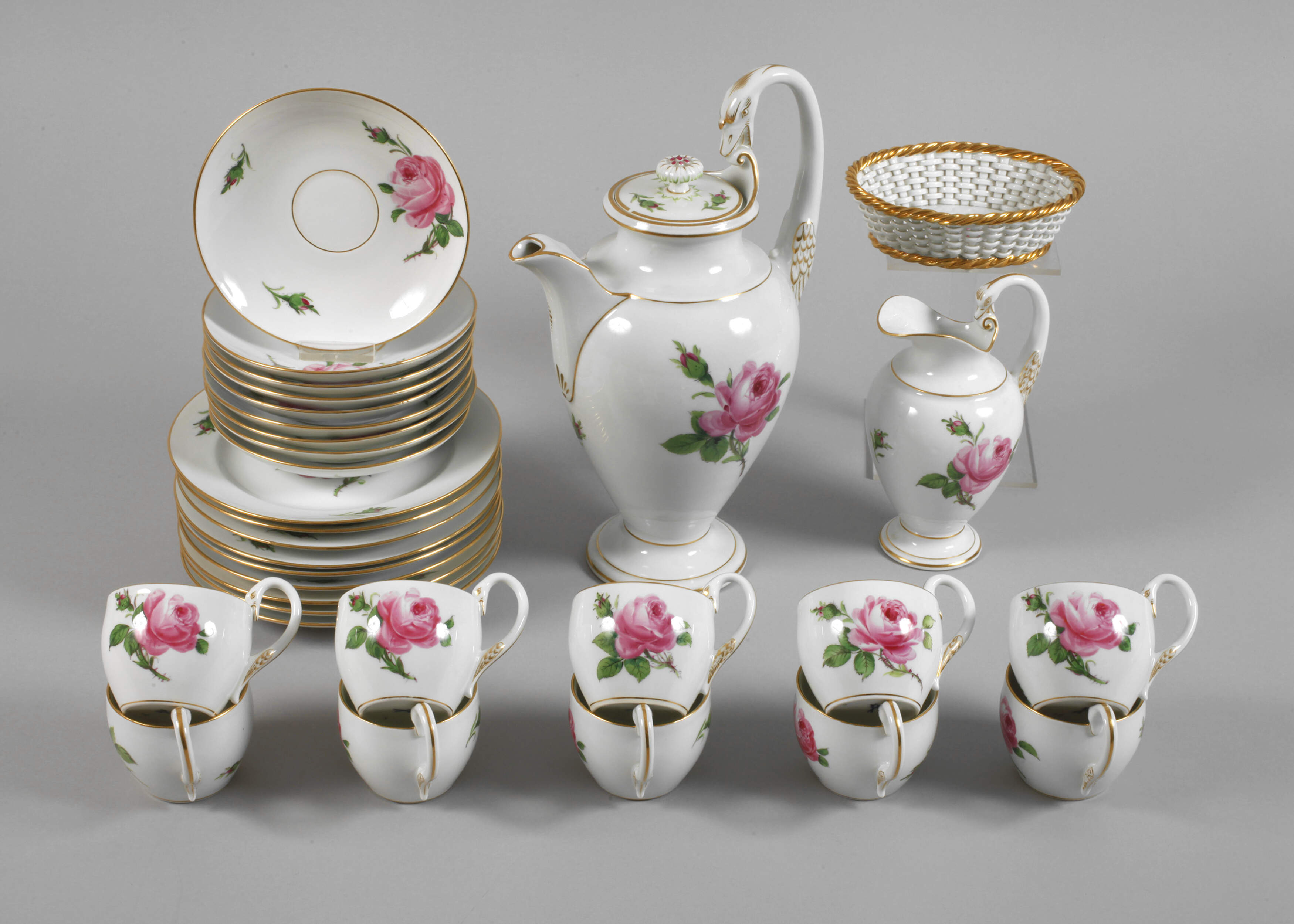 Meissen Kaffeeservice "Rote Rose"