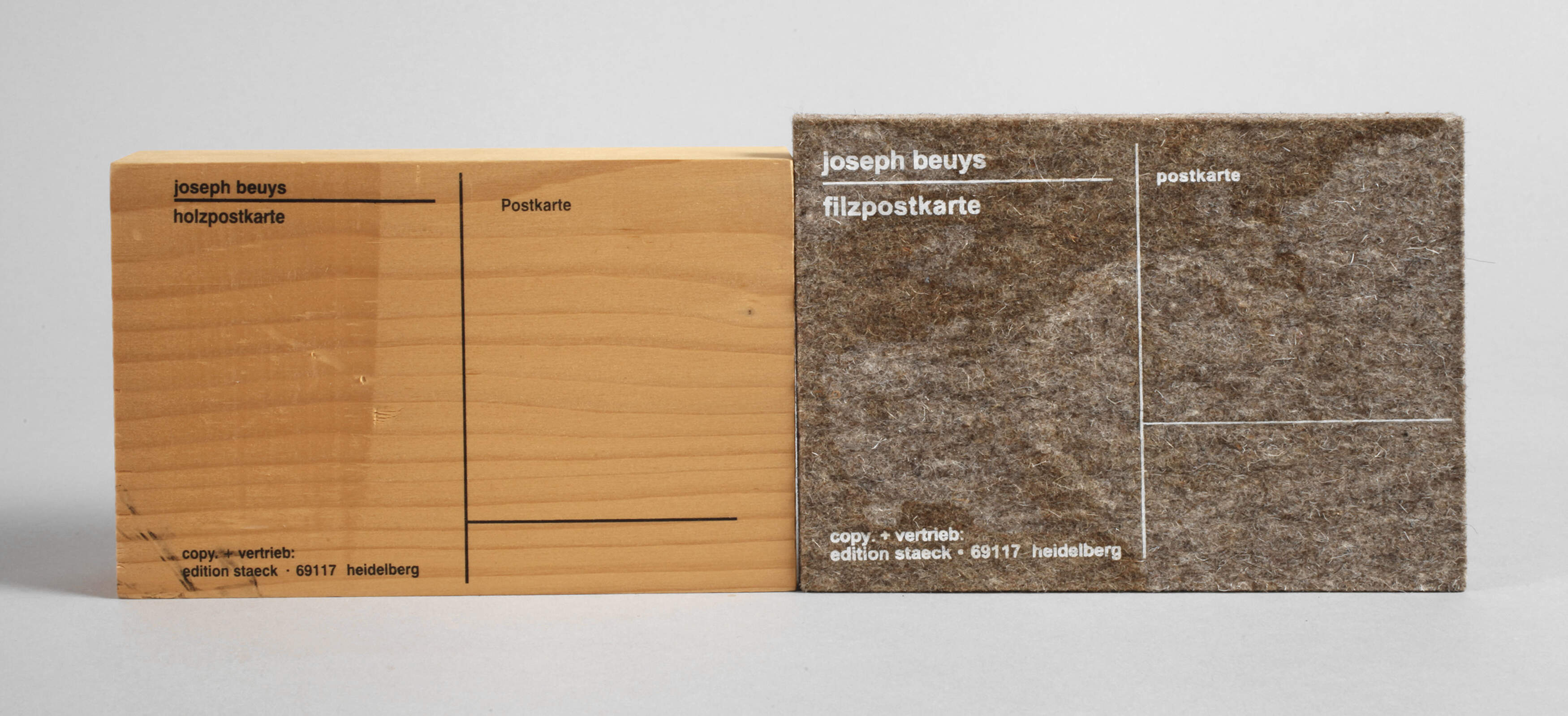 Joseph Beuys, Filz- und Holzpostkarte