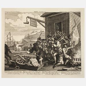 William Hogarth, "France Plate I – Die Invasion"