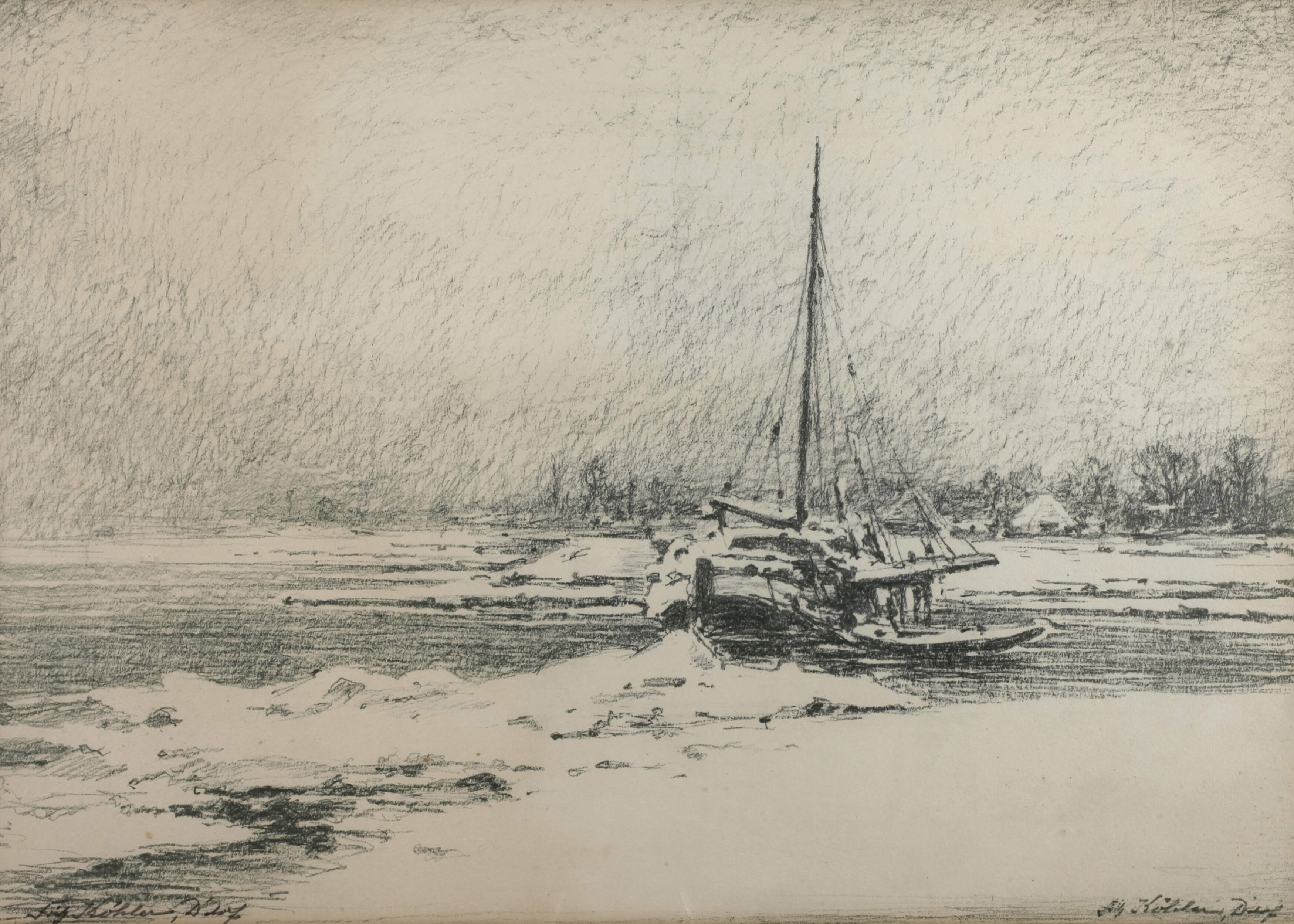 Fritz Köhler, Winter am Niederrhein