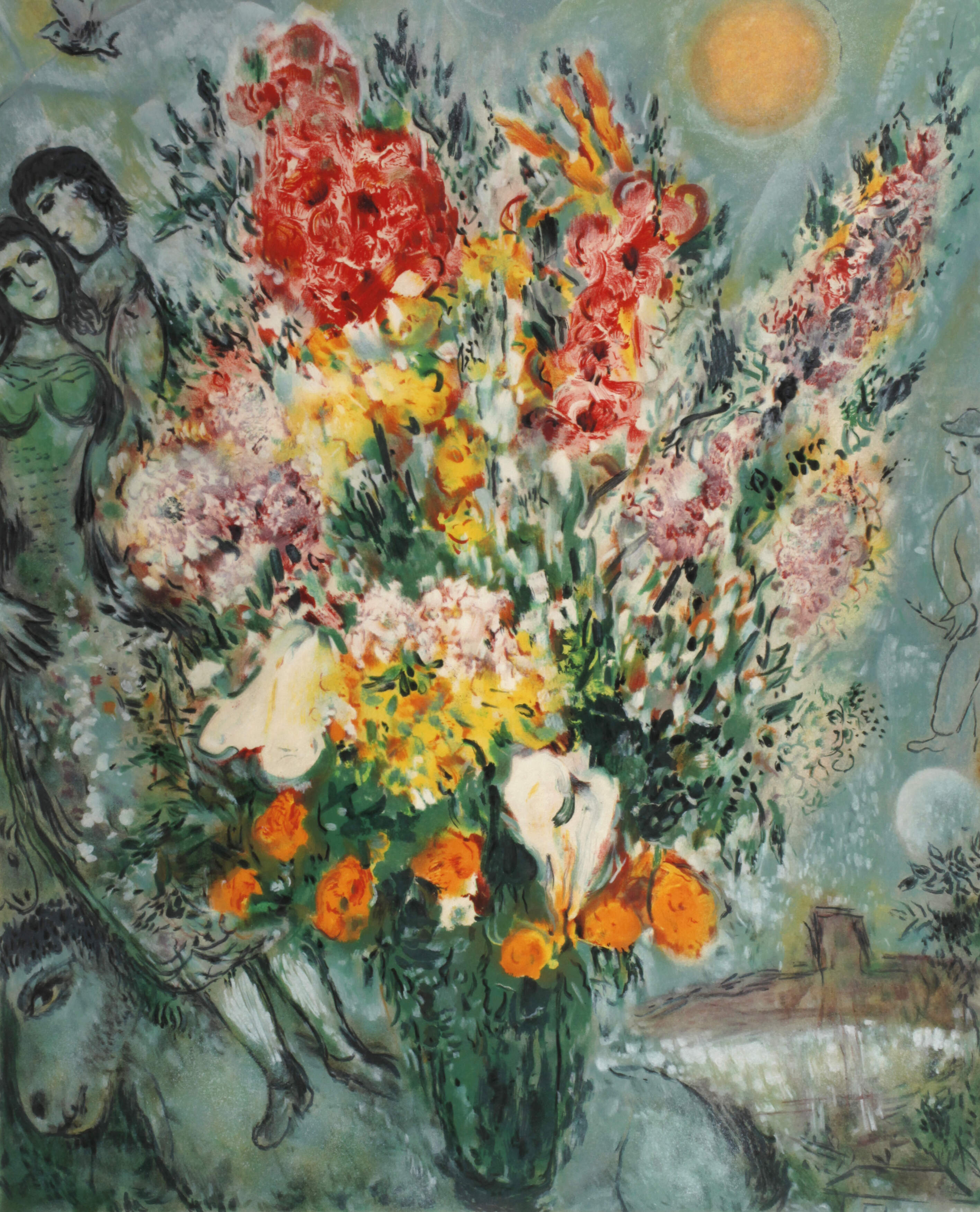 Marc Chagall, ”Bouquet de fleurs”