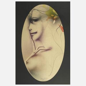 Paul Wunderlich, Profil im Oval