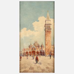 Attilio Achille Bozzato, Markusplatz in Venedig