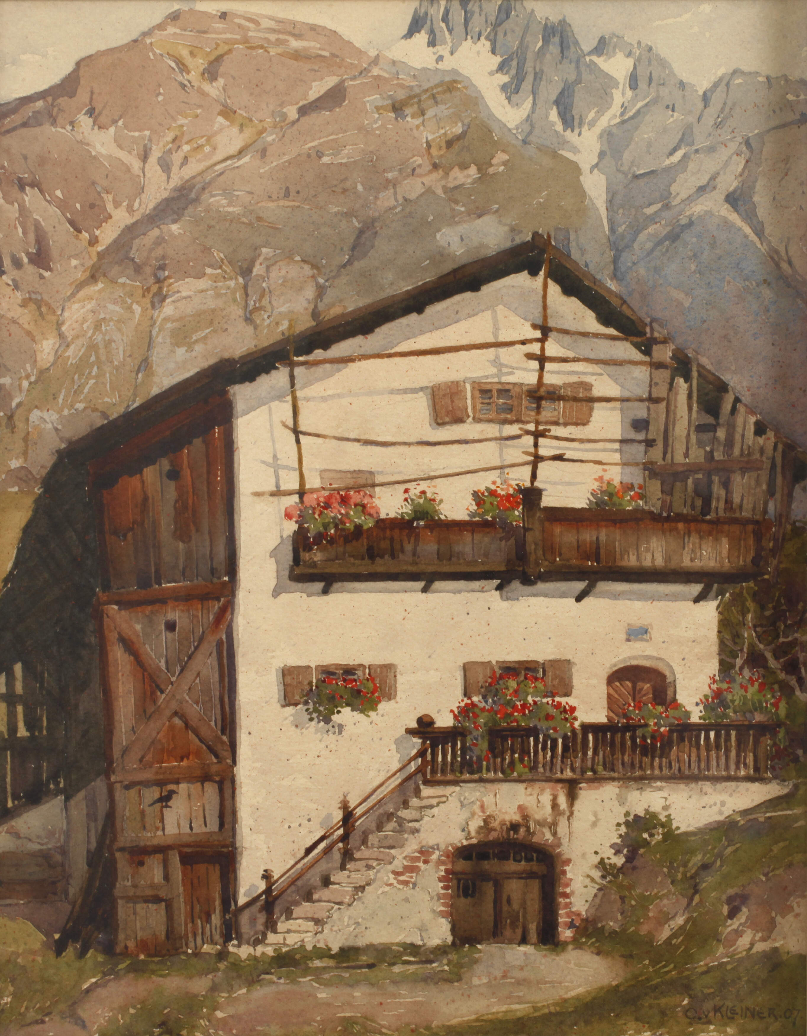 Oskar von Kleiner, Alpines Bauernhaus