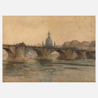 Bertha Schrader, Augustusbrücke in Dresden111