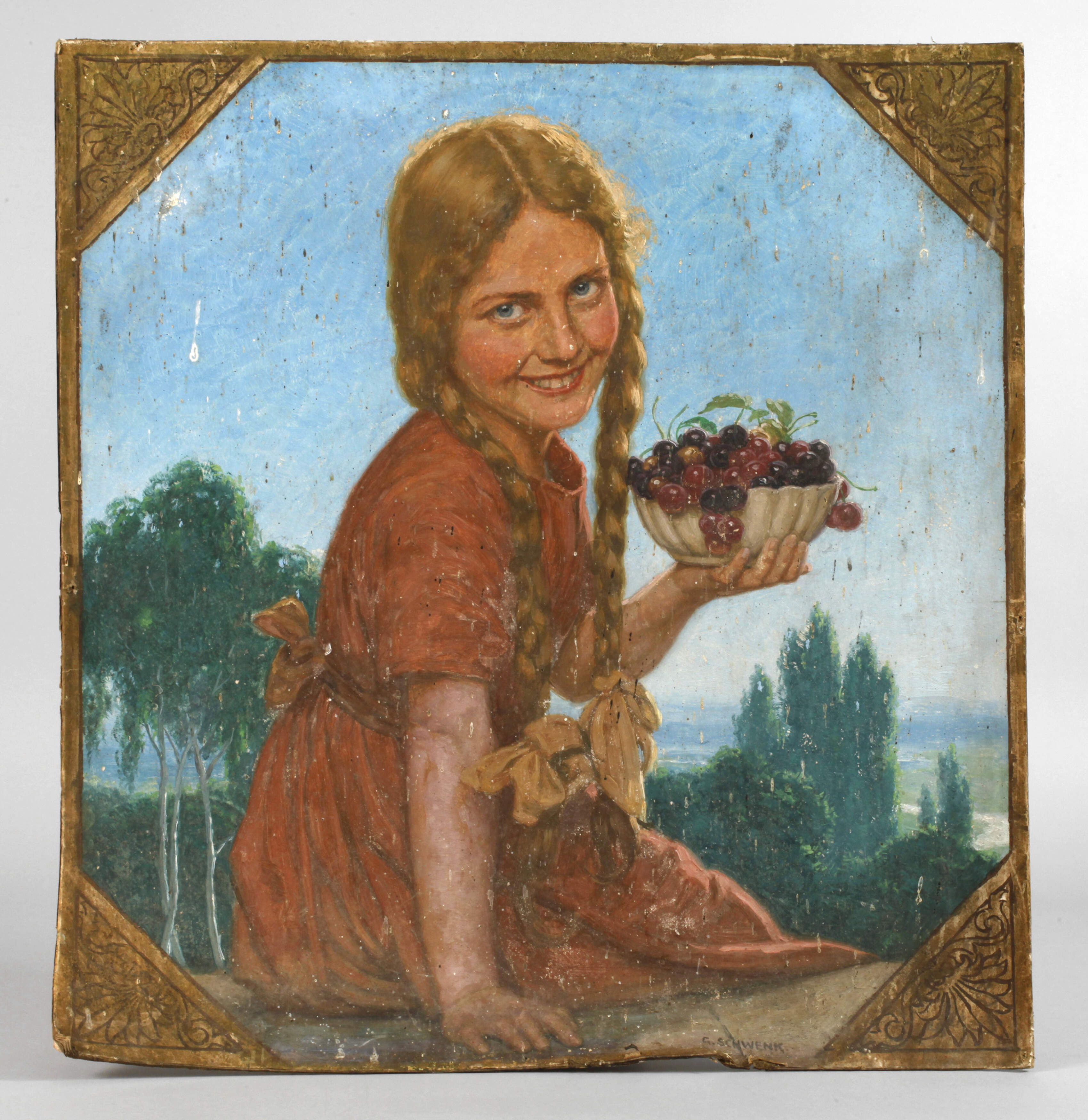 Georg Schwenk, Mädchen mit Kirschen