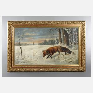 Fritz van den Daele der Ältere, Fuchs in Winterlandschaft