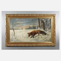 Fritz van den Daele der Ältere, Fuchs in Winterlandschaft111