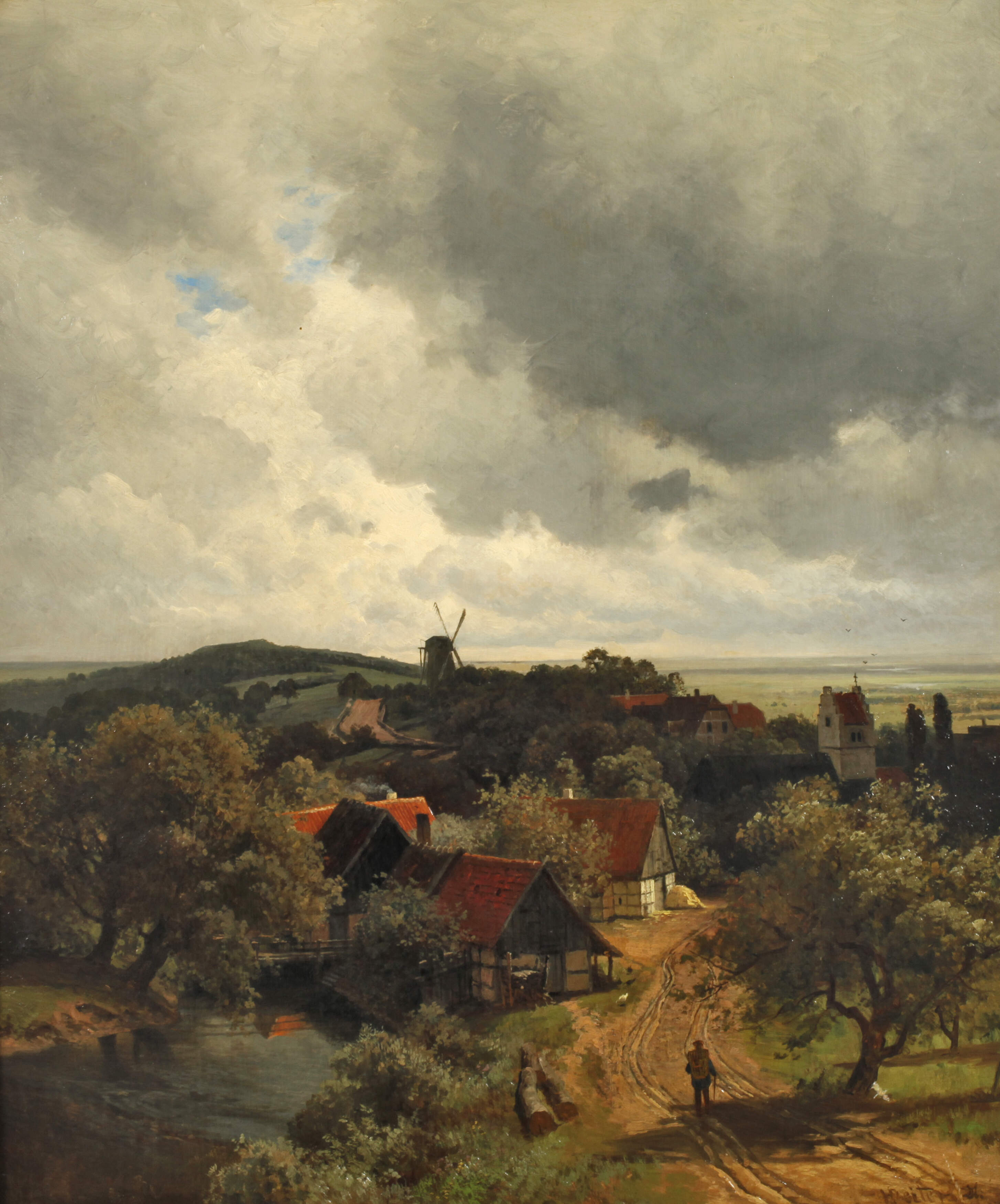 Heinrich Deiters, Sommerliche Dorflandschaft