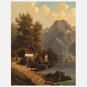 Carl Ludwig Schmitz, Alpine Seelandschaft