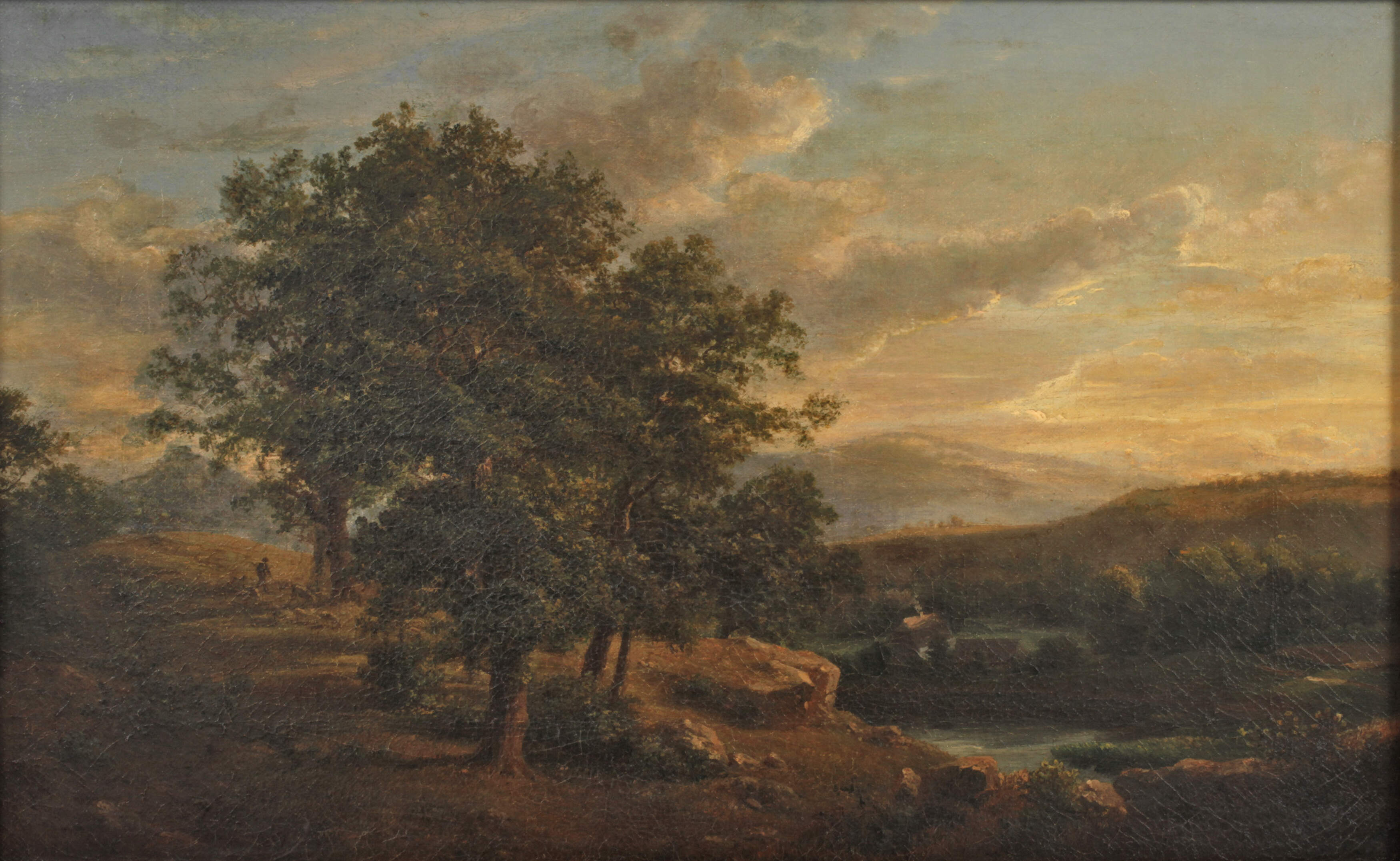 August Weber, Romantische Abendlandschaft