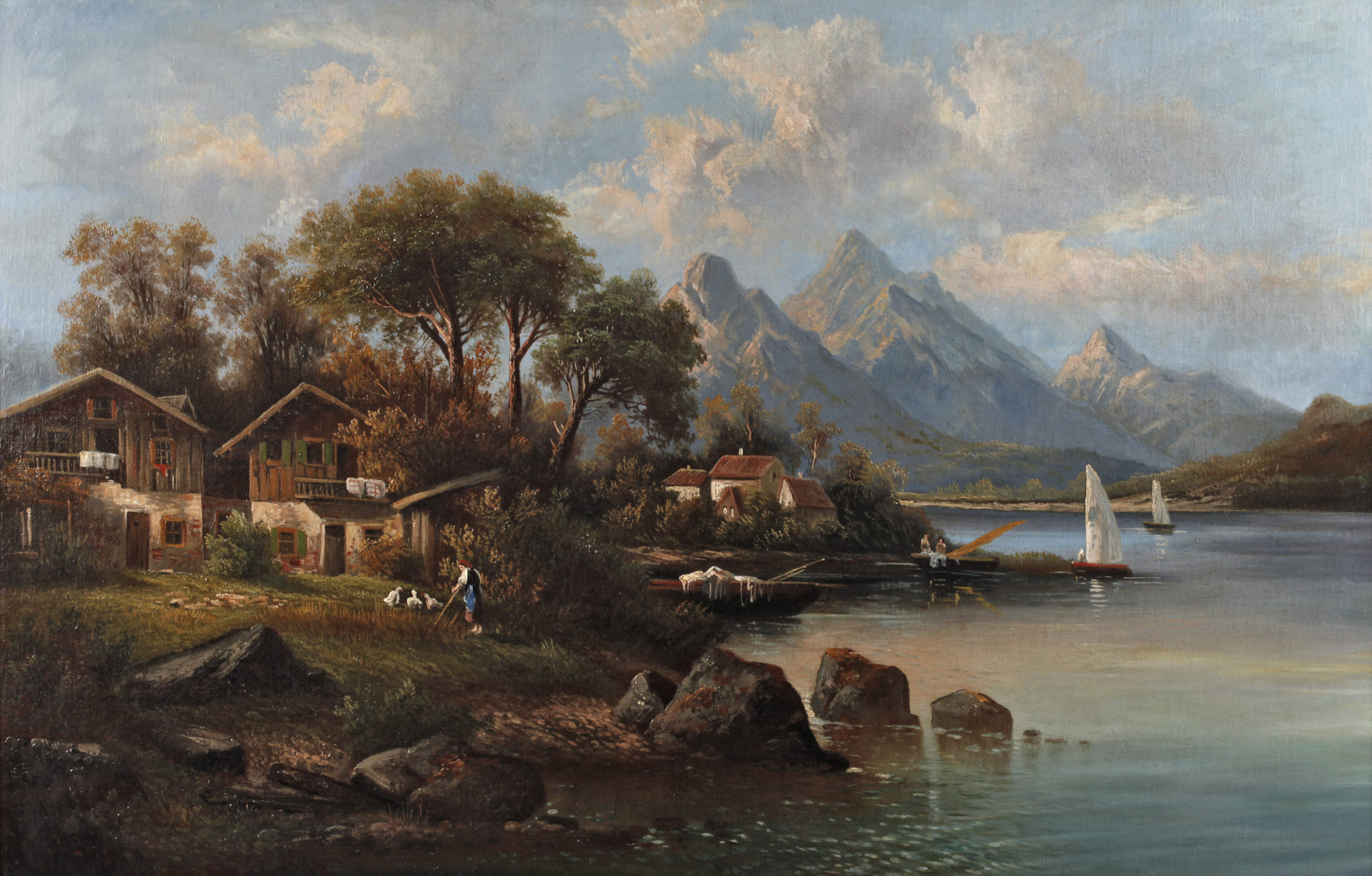 Julius Zopf, Bauernhäuser am See