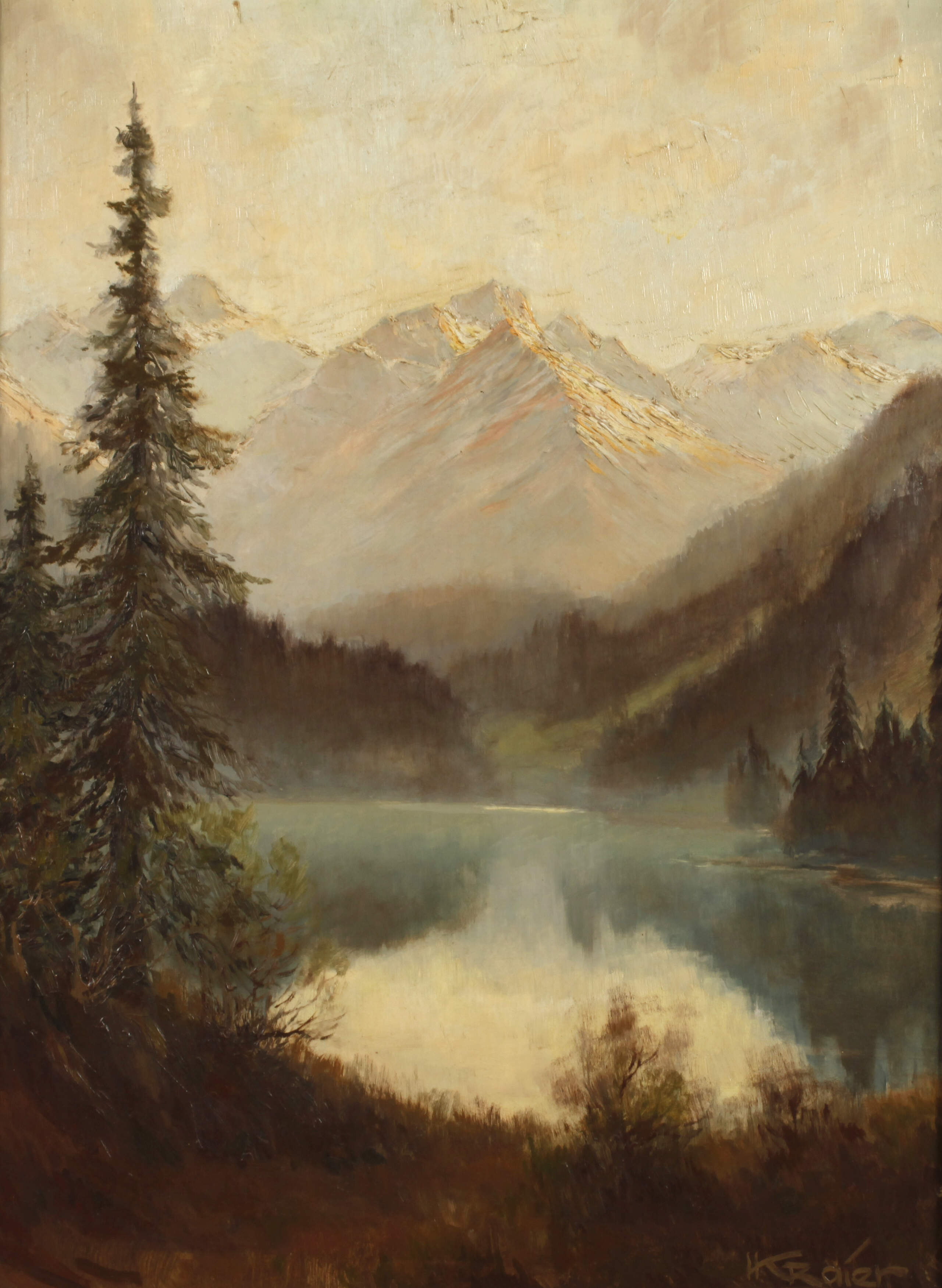 Hans Karl Baier, Landschaft am Bergsee