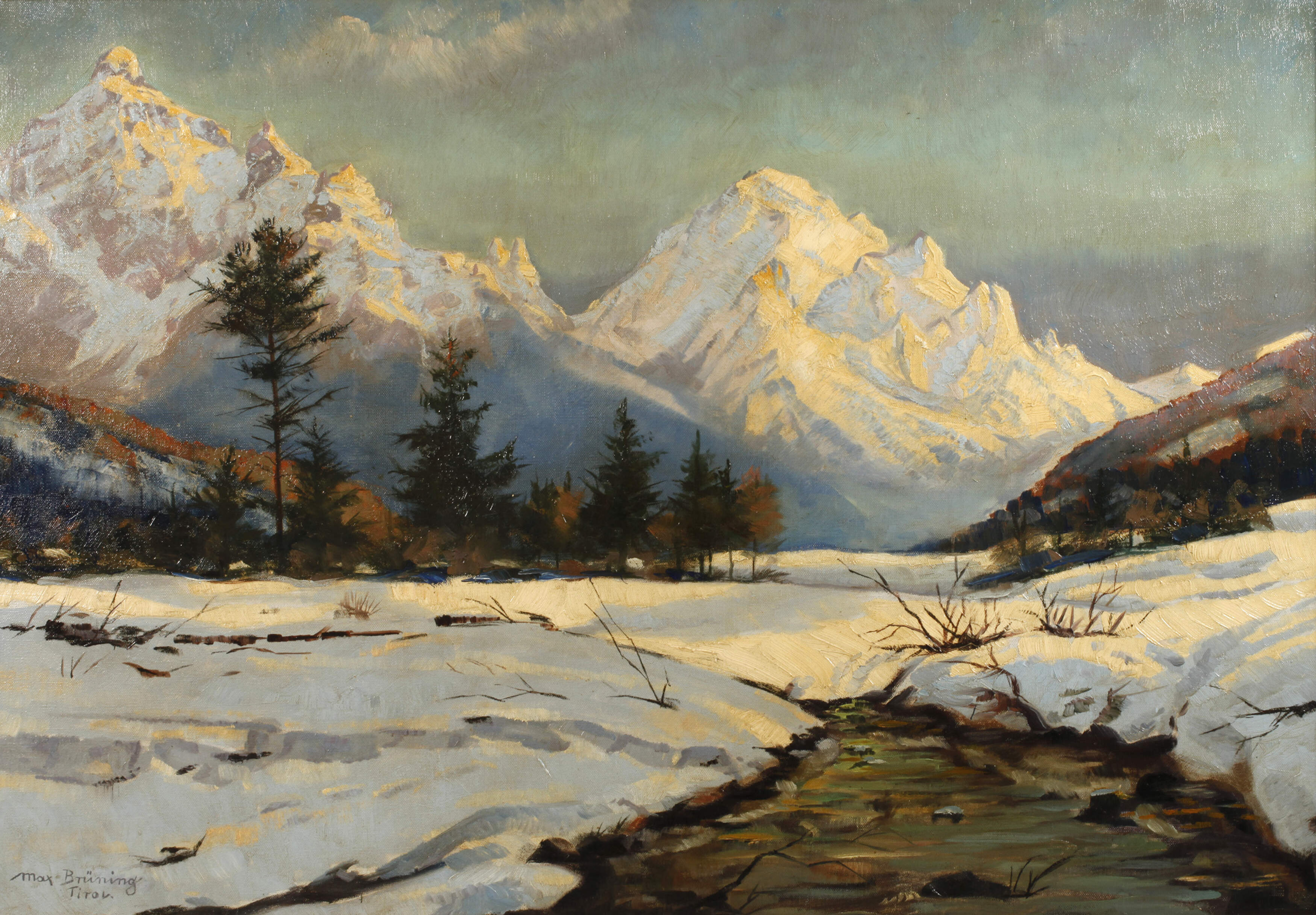 Max Brüning, "Winter im Stubaital"