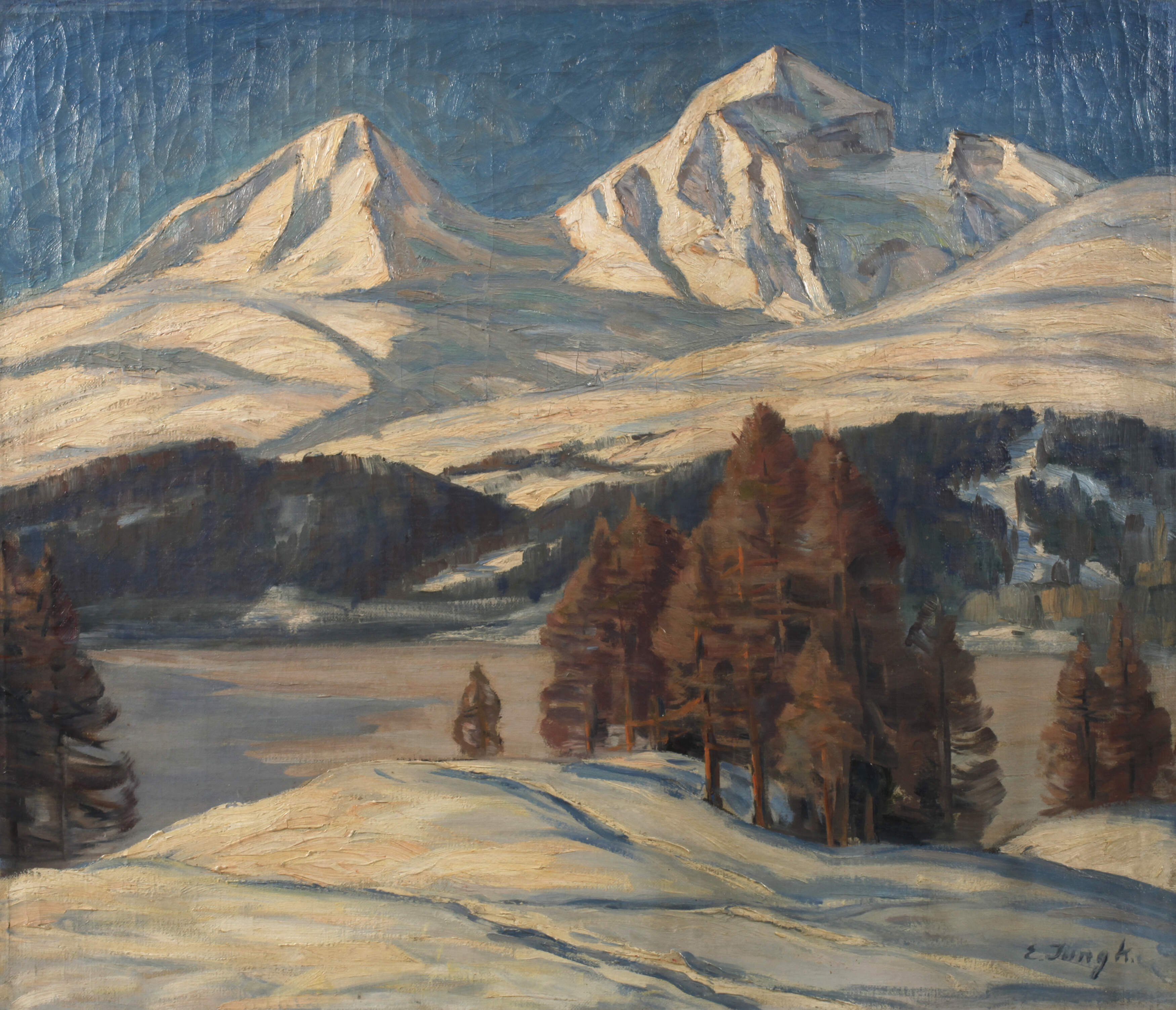 Elfriede Jungk, Wintertag in den Alpen