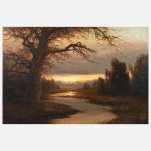 Carl Kenzler, Landschaft im Abendlicht