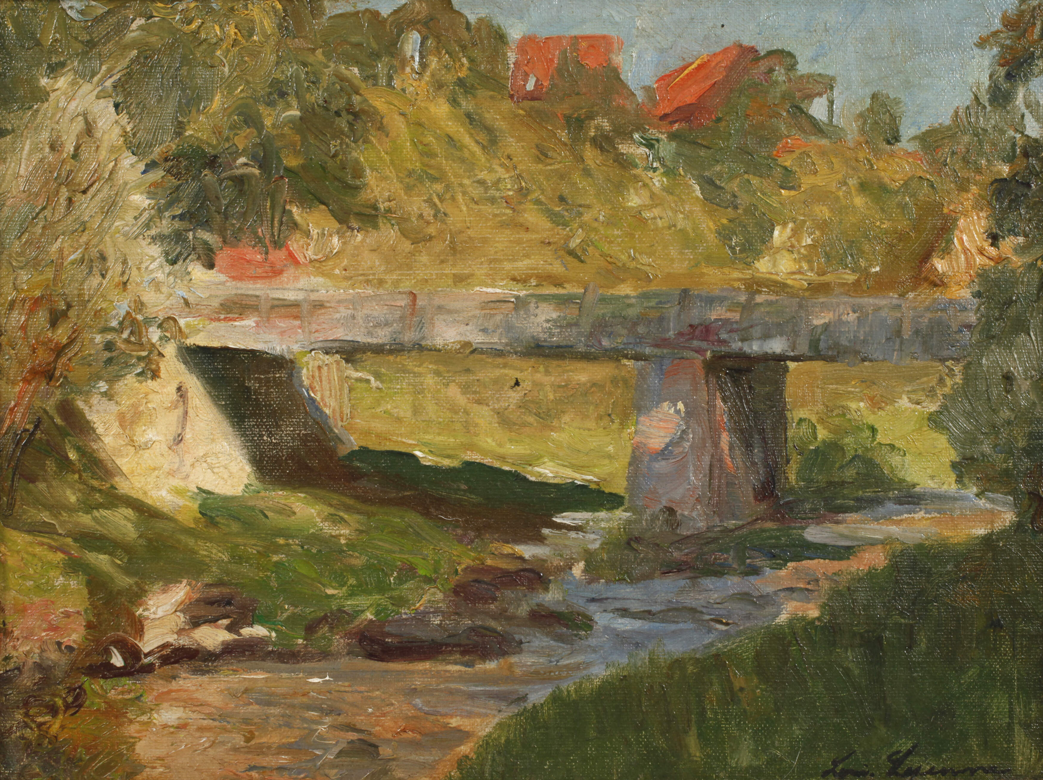 Louis Lejeune, Brücke am Bach