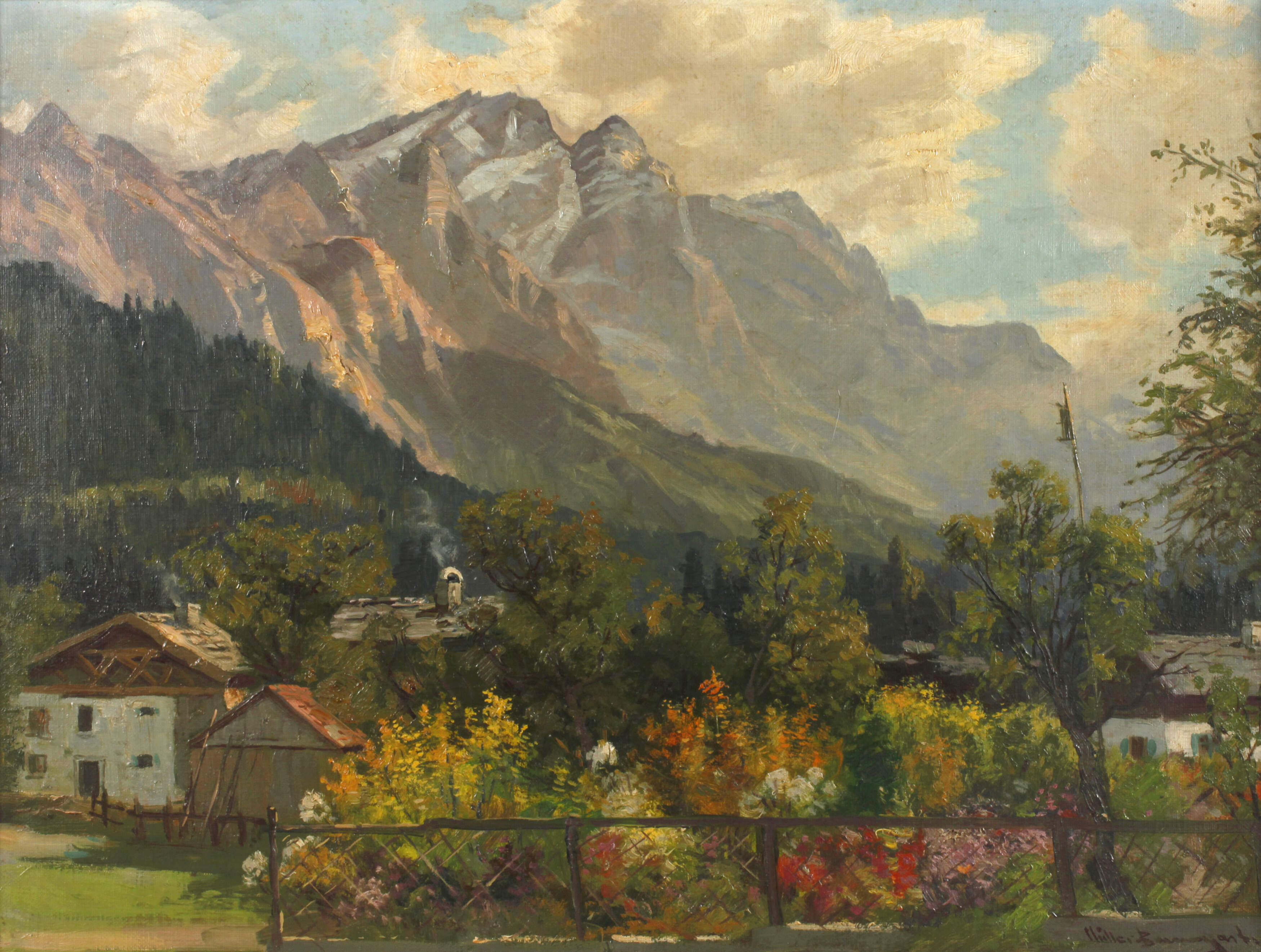 Carl Müller-Baumgarten, Blick auf die Zugspitze