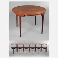 Tisch und sechs Stühle Hans Olsen111