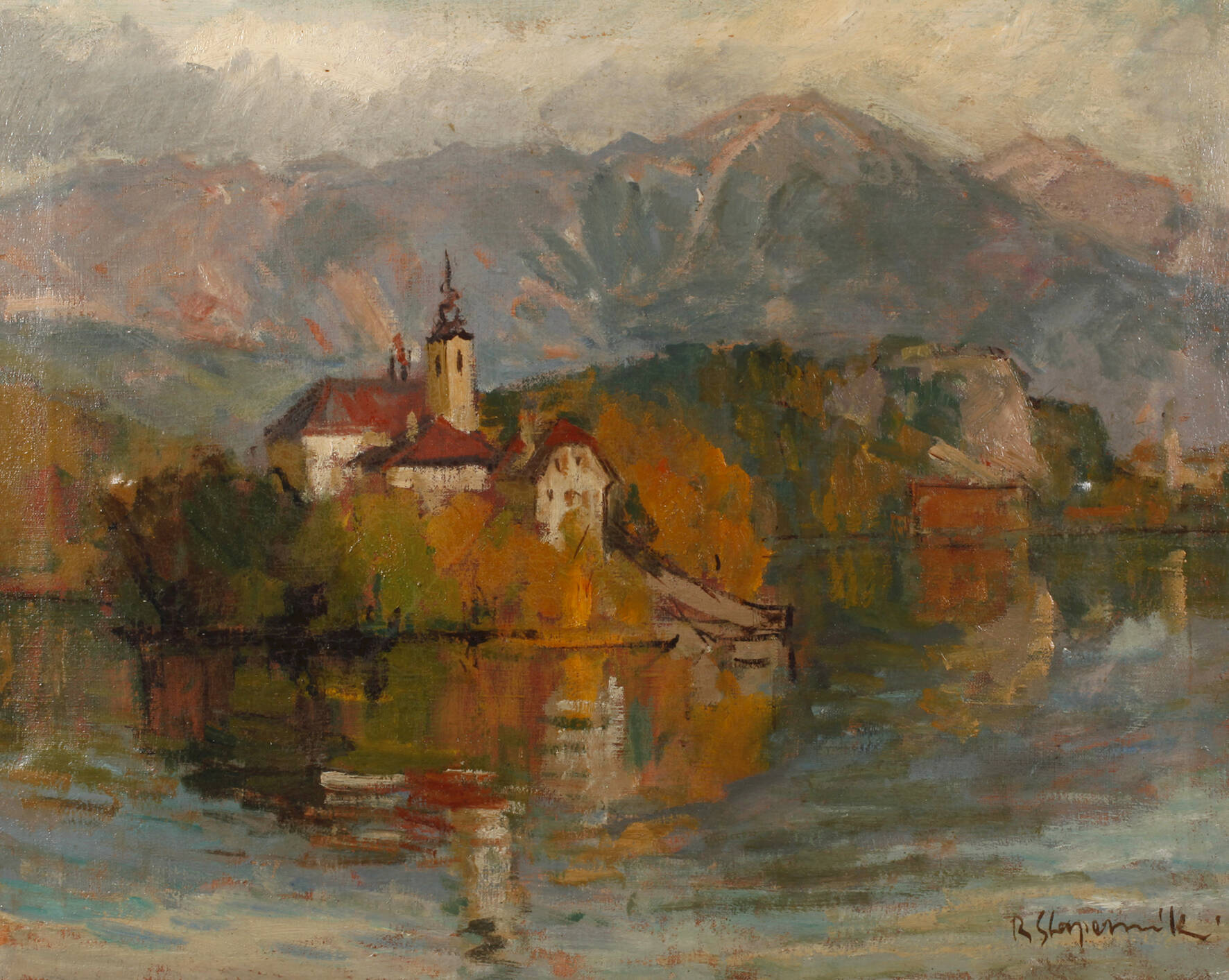 Rajko Slapernik, Kirche am Bleder See